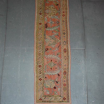 Lot 599 - Oushak Runner West Anatolia, circa 1900...