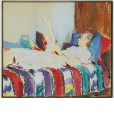 Lot 103 - Joseph Stella American, 1877-1946 Reading the...