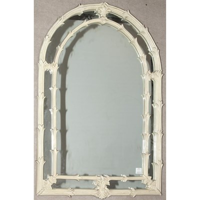 Lot 274 - Foliate Framed White Painted Mirror Height 48...