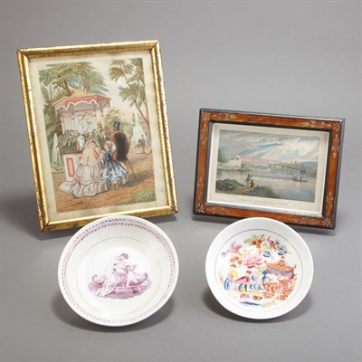 Lot 330 - Group of Three Framed Prints Height of largest...