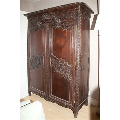 Lot 552 - Louis XV Style Oak Armoire 19th Century Height...