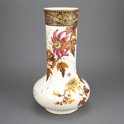 Lot 674 - Luneville Art Nouveau Faience Vase Late 19th...
