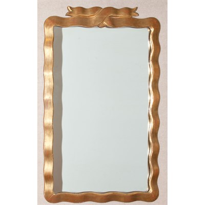 Lot 376 - Gold Painted Ribbon Framed Mirror Height 48...