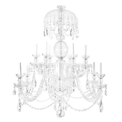 Lot 349 - George III Style Cut Glass Twelve-Light...