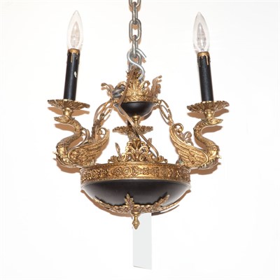 Lot 473 - Empire Style Gilt and Patinated-Metal...