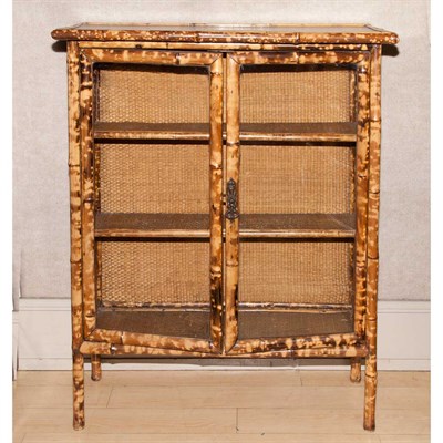 Lot 363 - Bamboo and Lacquer Cabinet Height 40 inches,...