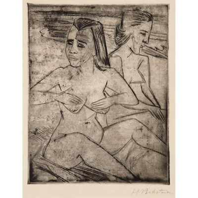Lot 123 - Max Pechstein (1881-1955) NACH DEM BAD (KRUGER...