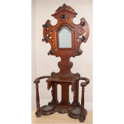 Lot 228 - Renaissance Revival Marble and Mahogany Hall...