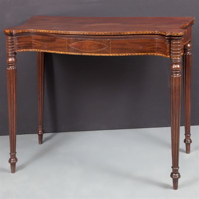 Lot 172 - Classical Inlaid Mahogany Fold-Over Card Table...