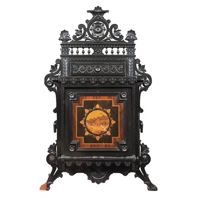 Lot 175 - Aesthetic Movement Ebonized and Pictorial...