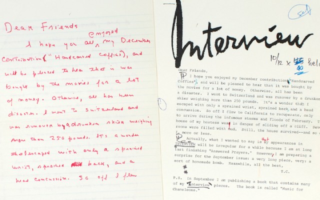 Letter From the Archive: Truman Capote in Spain